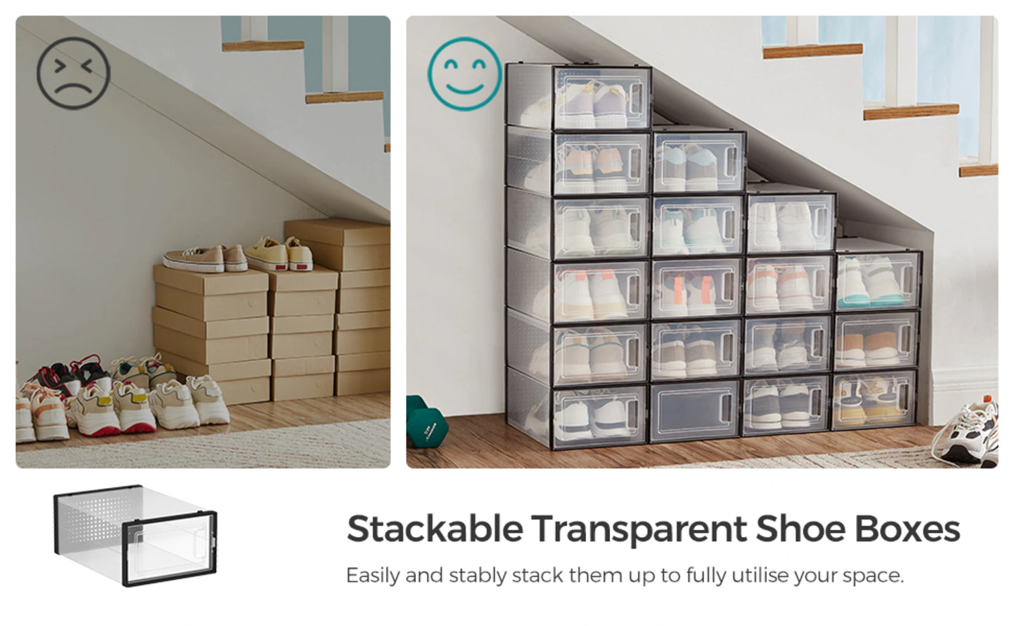 3+3 GRATIS - Organizator pentru depozitarea pantofilor, Tip Sertar