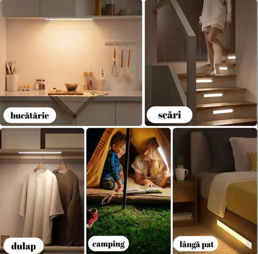 Lampă LED cu senzor de mișcare, reîncărcabil - 20cm